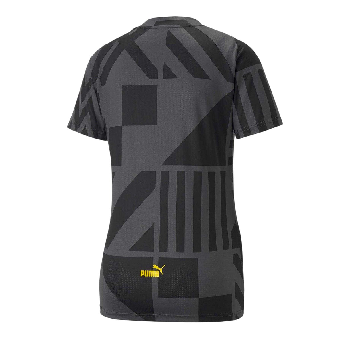 Black-Yellow - Back - Puma Womens-Ladies Manchester City FC Football Jersey