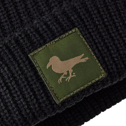 Jet Black - Side - Modern Amusement Unisex Adult Ladera Ribbed Beanie