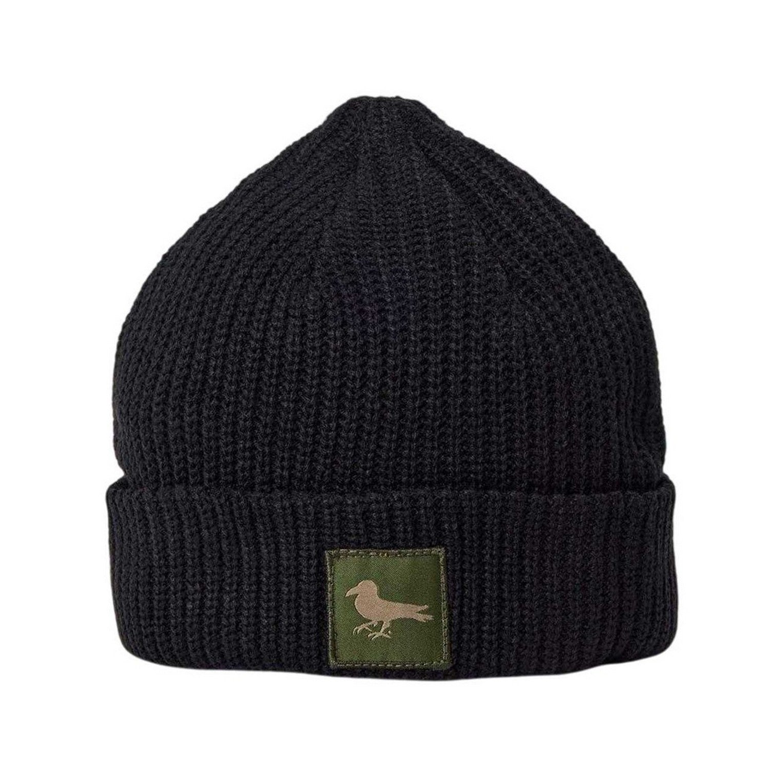 Jet Black - Front - Modern Amusement Unisex Adult Ladera Ribbed Beanie