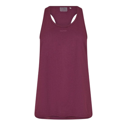 Dark Cherry - Front - USA Womens-Ladies Racerback Tank Top