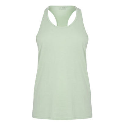 Pistachio - Front - USA Womens-Ladies Racerback Tank Top