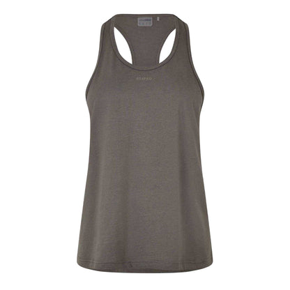 Ash - Front - USA Womens-Ladies Racerback Tank Top