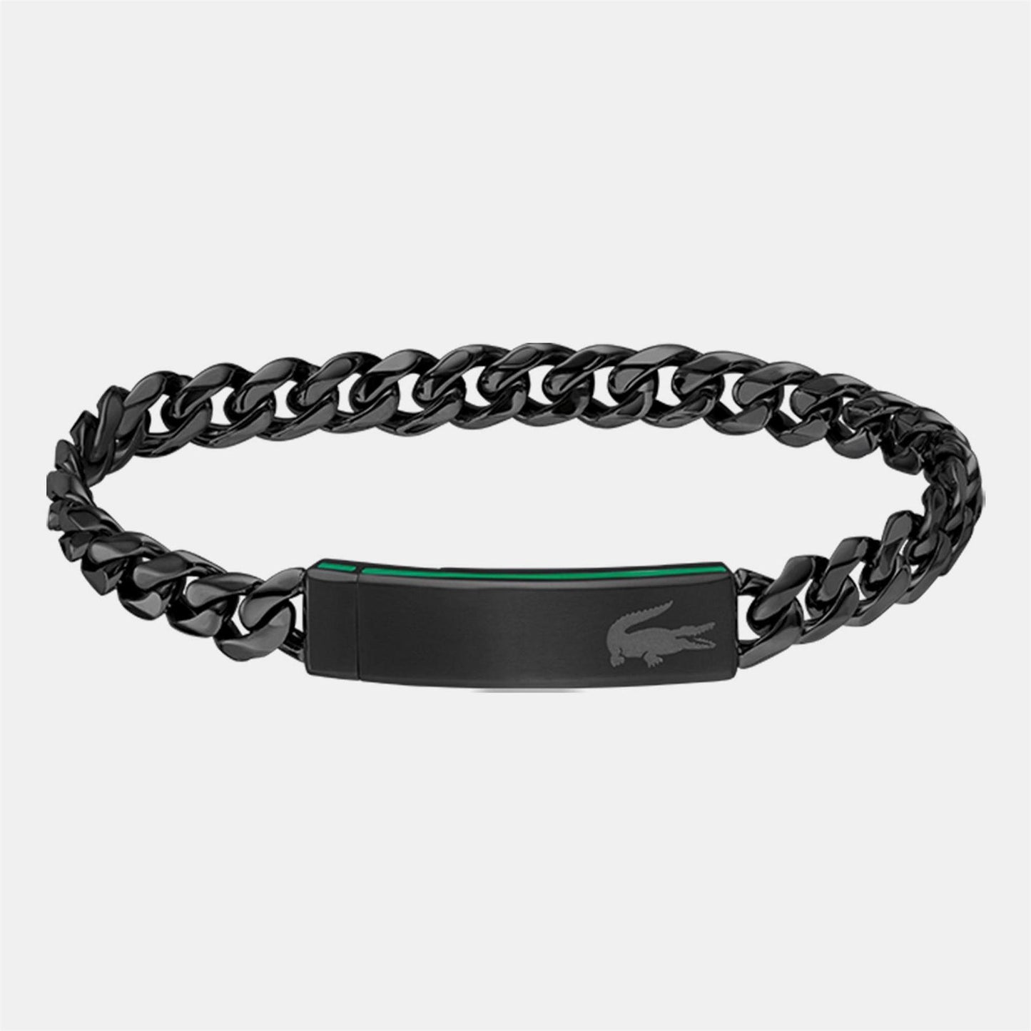 Black - Front - Lacoste Mens Black Ion Plating Stainless Steel Bracelet