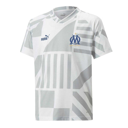 White - Front - Puma Childrens-Kids Olympique De Marseille Short-Sleeved Training Jersey