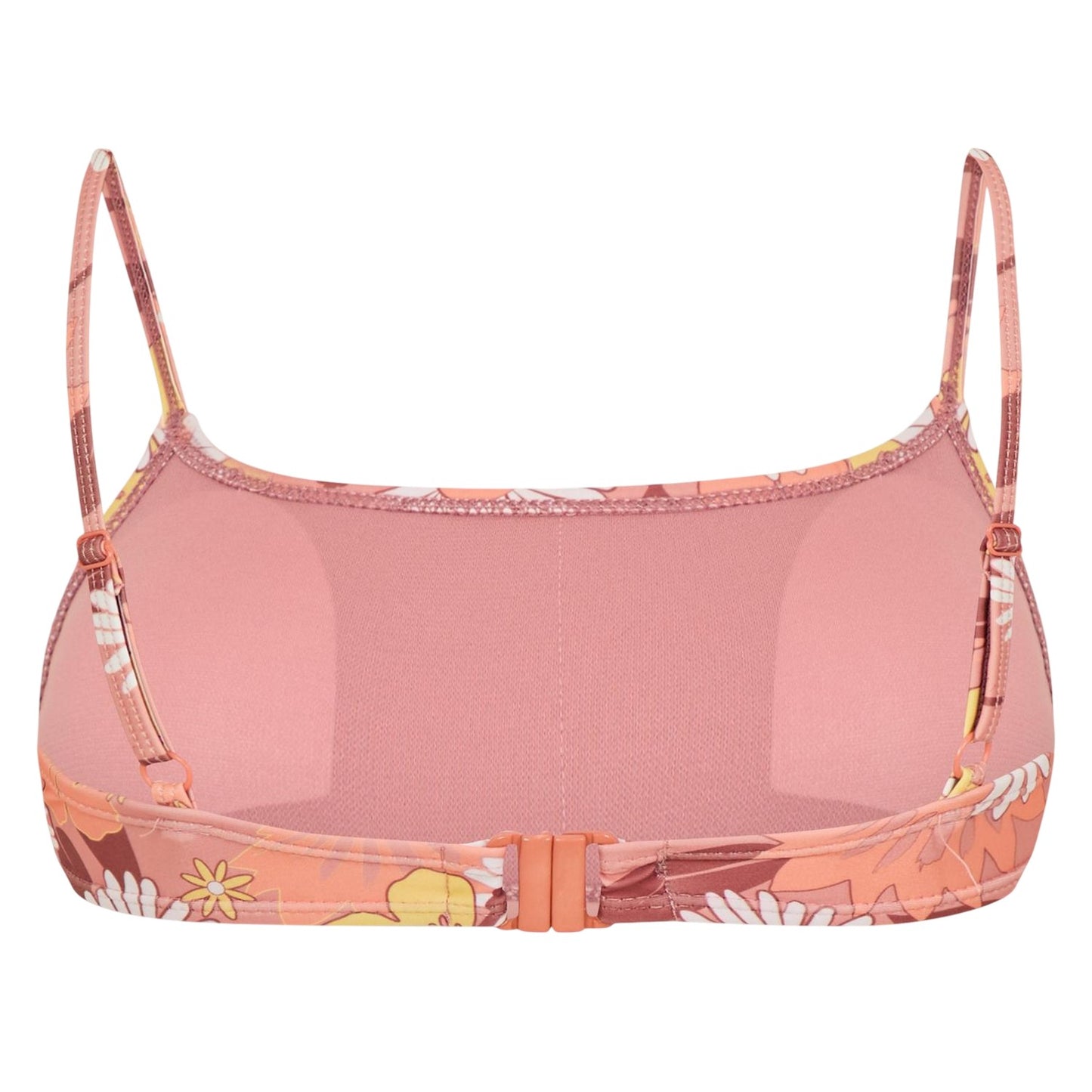 Tan - Back - Brave Soul Womens-Ladies Floral Square Neck Bikini Top