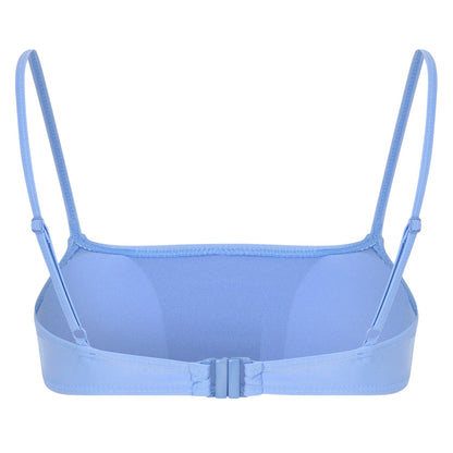 Blue - Back - Brave Soul Womens-Ladies Square Neck Bikini Top