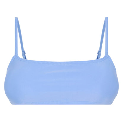 Blue - Front - Brave Soul Womens-Ladies Square Neck Bikini Top