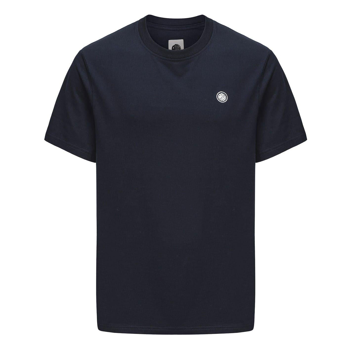 Navy - Front - Pretty Green Mens Chest Logo Crew Neck T-Shirt