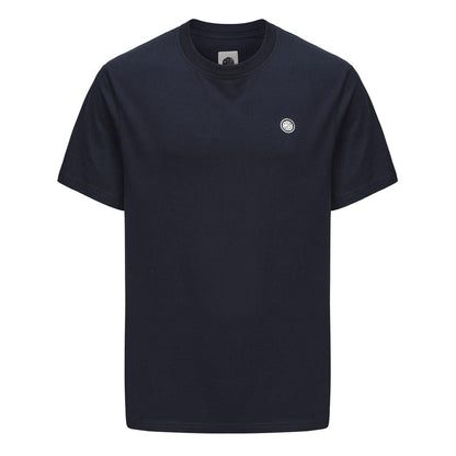 Navy - Front - Pretty Green Mens Chest Logo Crew Neck T-Shirt