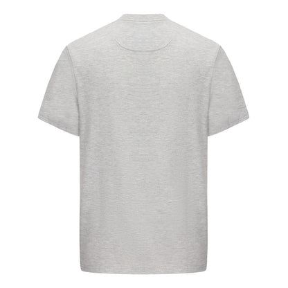 Grey Marl - Back - Pretty Green Mens Chest Logo Crew Neck T-Shirt