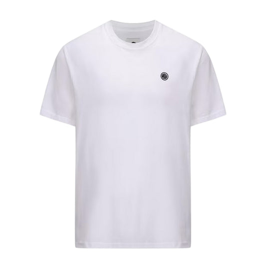 White - Front - Pretty Green Mens Chest Logo Crew Neck T-Shirt