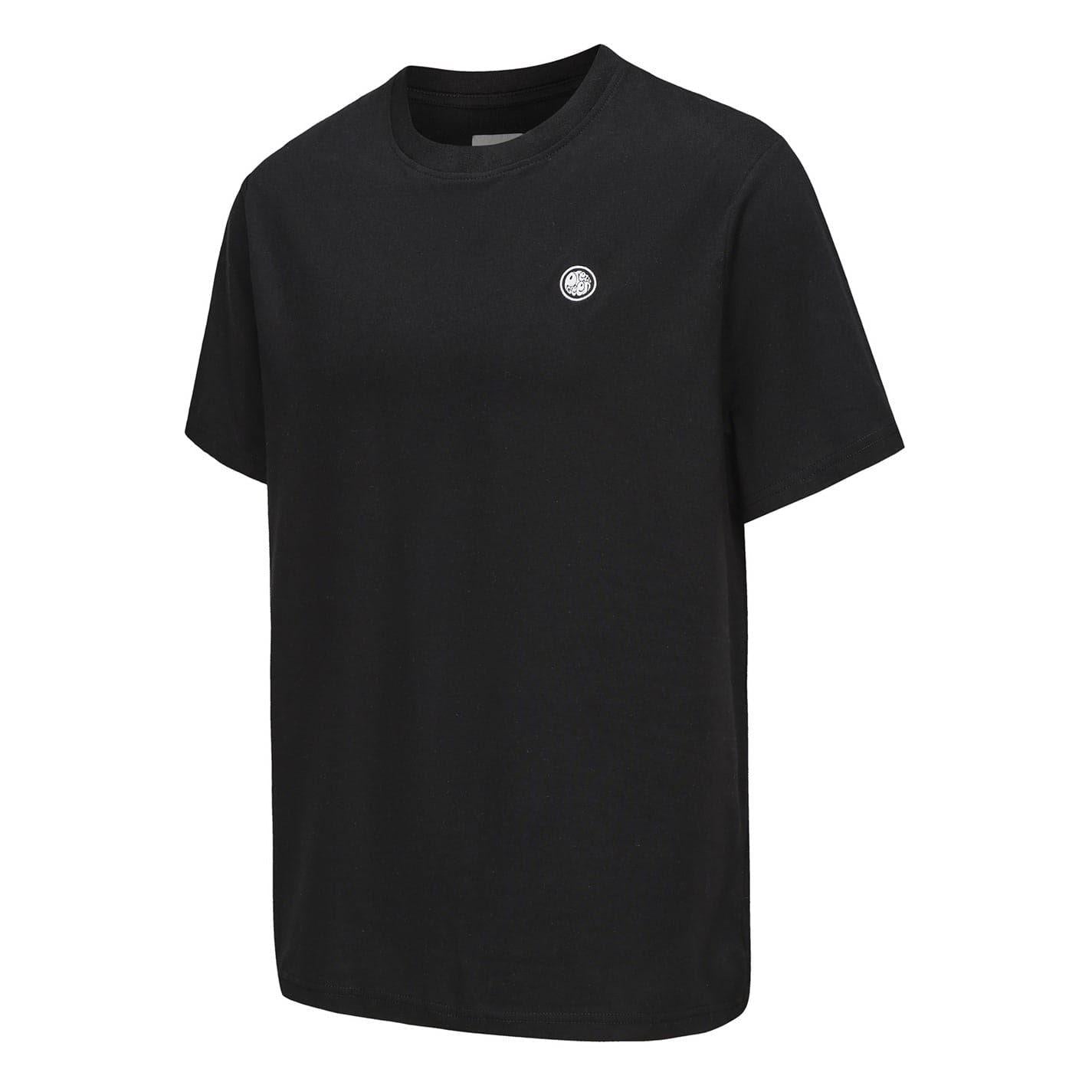 Black - Side - Pretty Green Mens Chest Logo Crew Neck T-Shirt