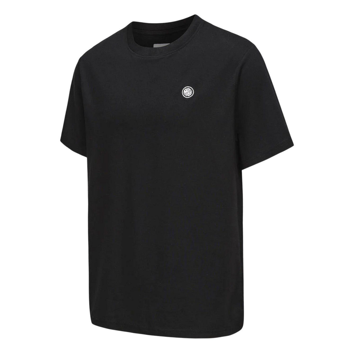 Black - Side - Pretty Green Mens Chest Logo Crew Neck T-Shirt