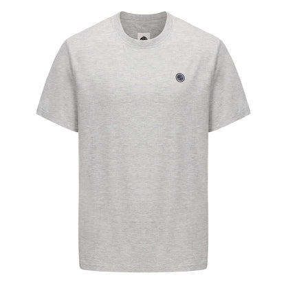 Grey Marl - Front - Pretty Green Mens Chest Logo Crew Neck T-Shirt