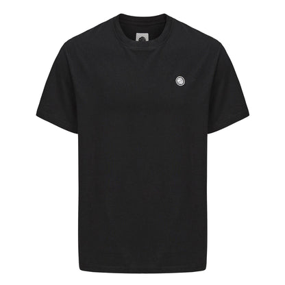 Black - Front - Pretty Green Mens Chest Logo Crew Neck T-Shirt