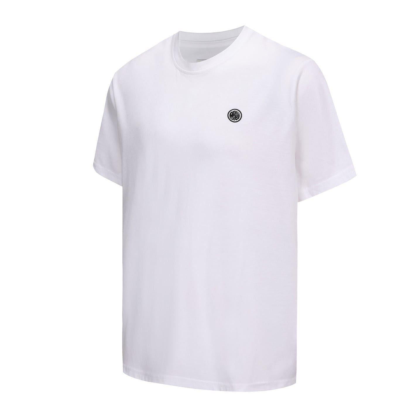 White - Side - Pretty Green Mens Chest Logo Crew Neck T-Shirt