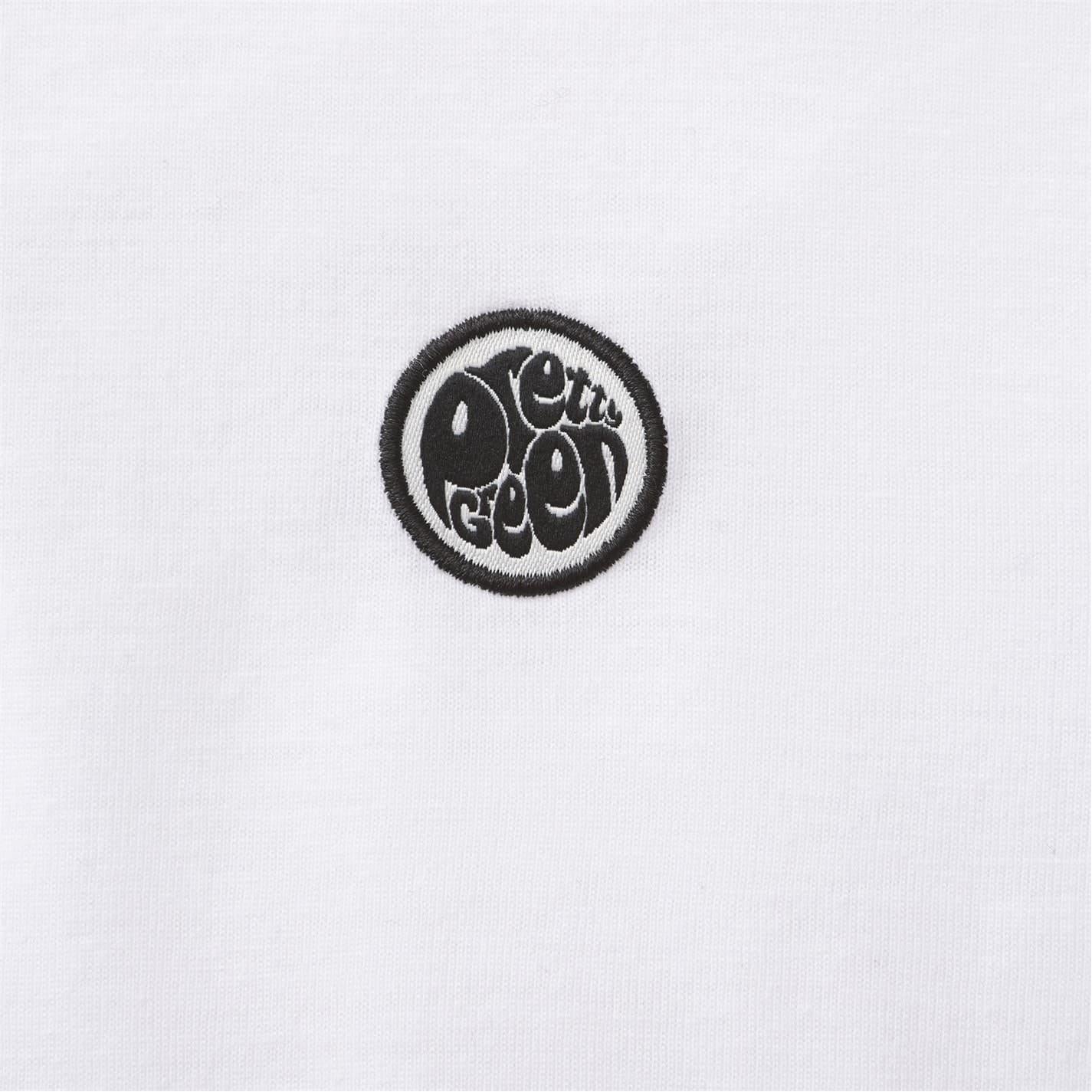 White - Lifestyle - Pretty Green Mens Chest Logo Crew Neck T-Shirt