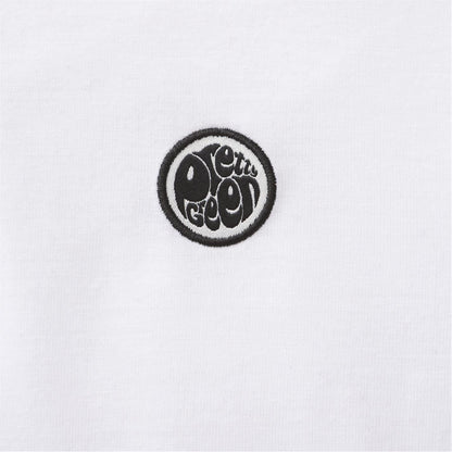 White - Lifestyle - Pretty Green Mens Chest Logo Crew Neck T-Shirt