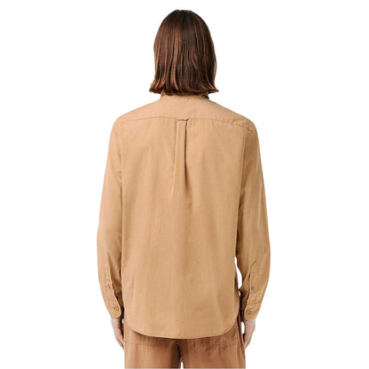 Sand - Back - Lacoste Mens Regular Long-Sleeved Button-Down Shirt
