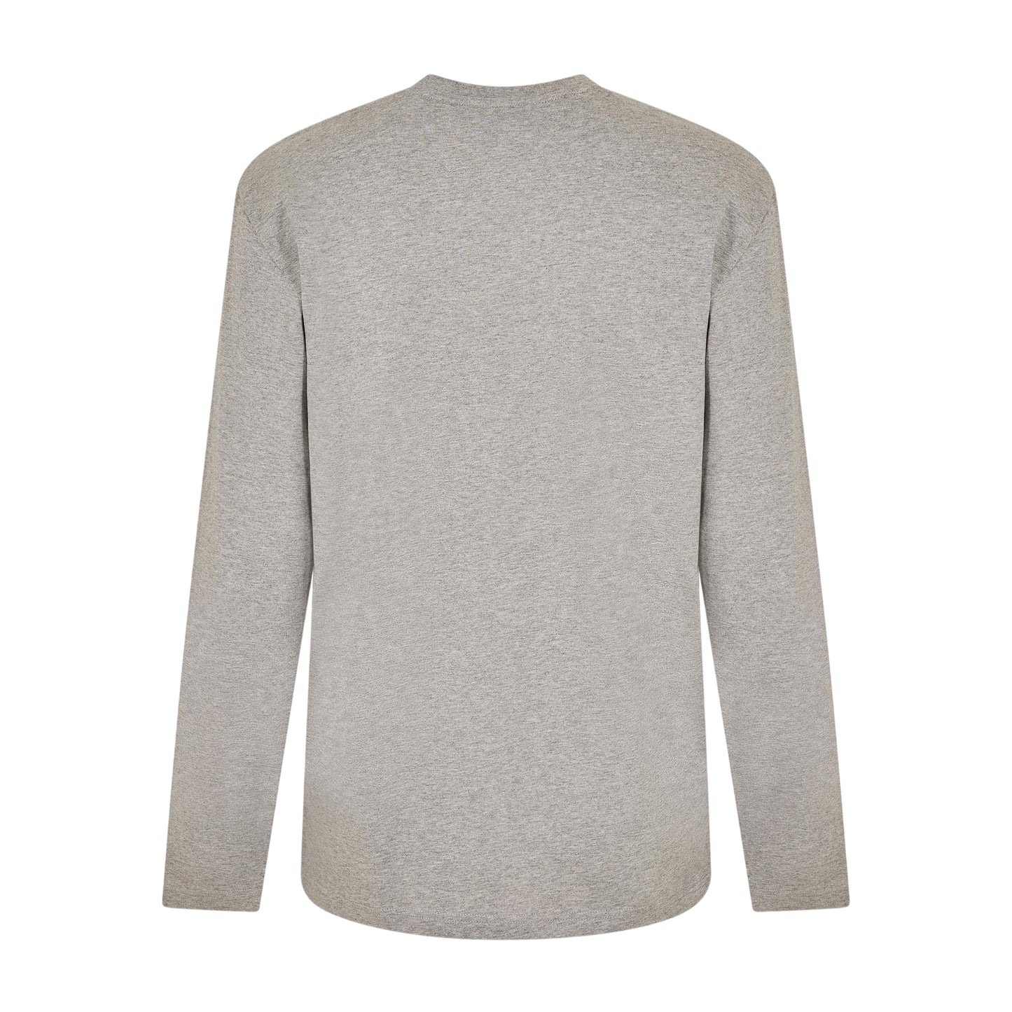 Grey-Black - Back - Off White Mens Crew Neck Regular Long-Sleeved T-Shirt