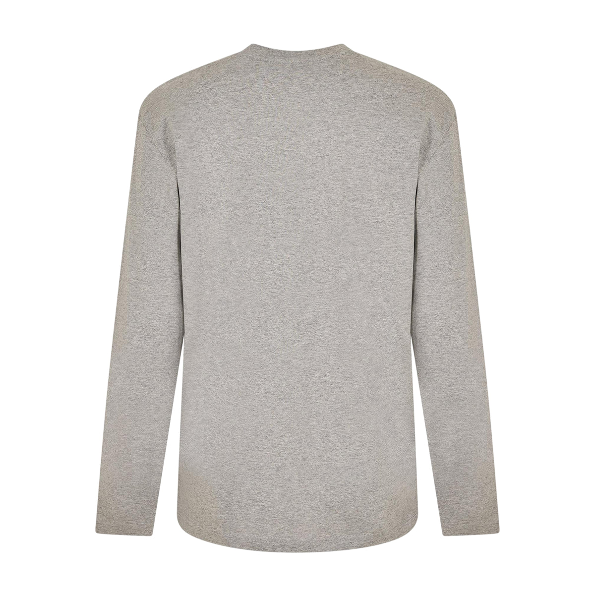 Grey-Black - Back - Off White Mens Crew Neck Regular Long-Sleeved T-Shirt
