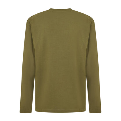 White-Moss - Back - Off White Mens Crew Neck Regular Long-Sleeved T-Shirt