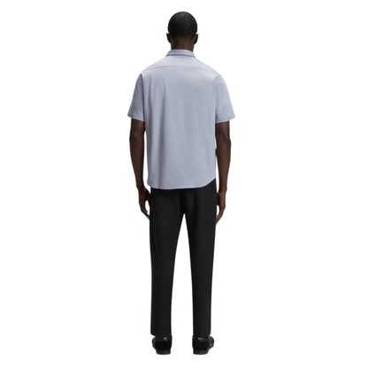 Grey - Back - Boss Mens B Motion Button-Down Shirt