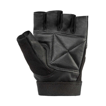 Black - Back - Everlast Leather Fitness Gloves