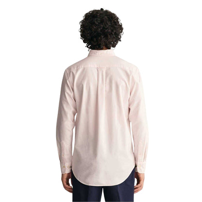 Pale Pink - Back - Gant Mens Classic Stripe Detail Oxford Button-Down Shirt