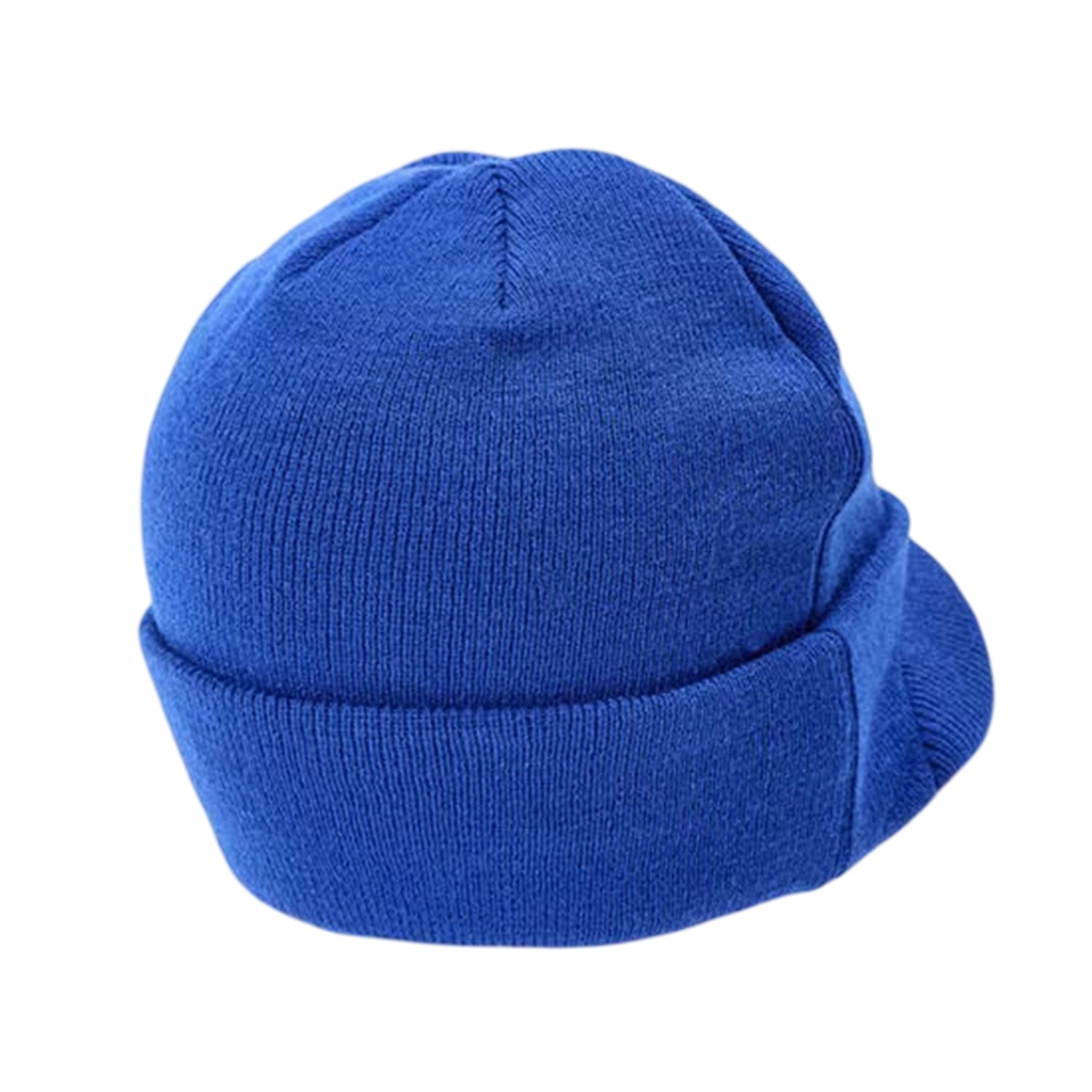 Blue - Back - Chelsea FC Unisex Adult Crest Knitted Fold Up Beanie