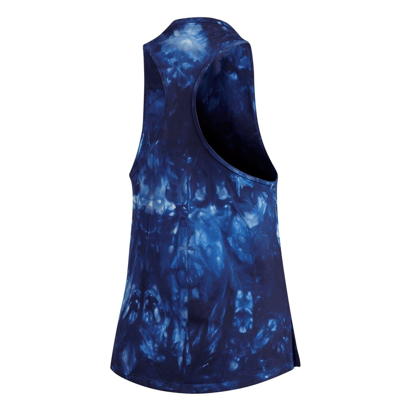 White - Back - Adidas Womens-Ladies Graphic Crew Neck Regular Tank Top