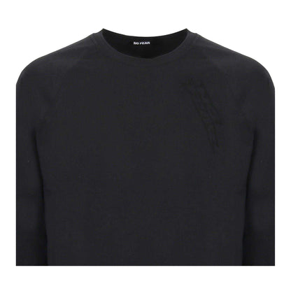 Black - Side - No Fear Mens Logo Raglan Long-Sleeved T-Shirt