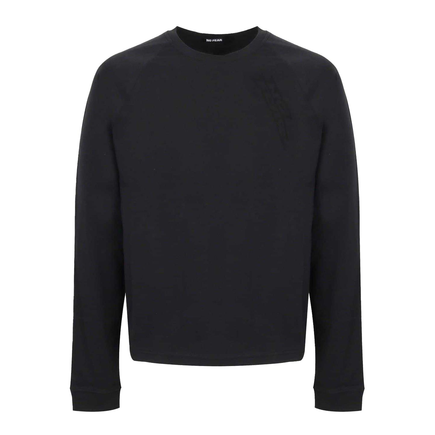 Black - Front - No Fear Mens Logo Raglan Long-Sleeved T-Shirt