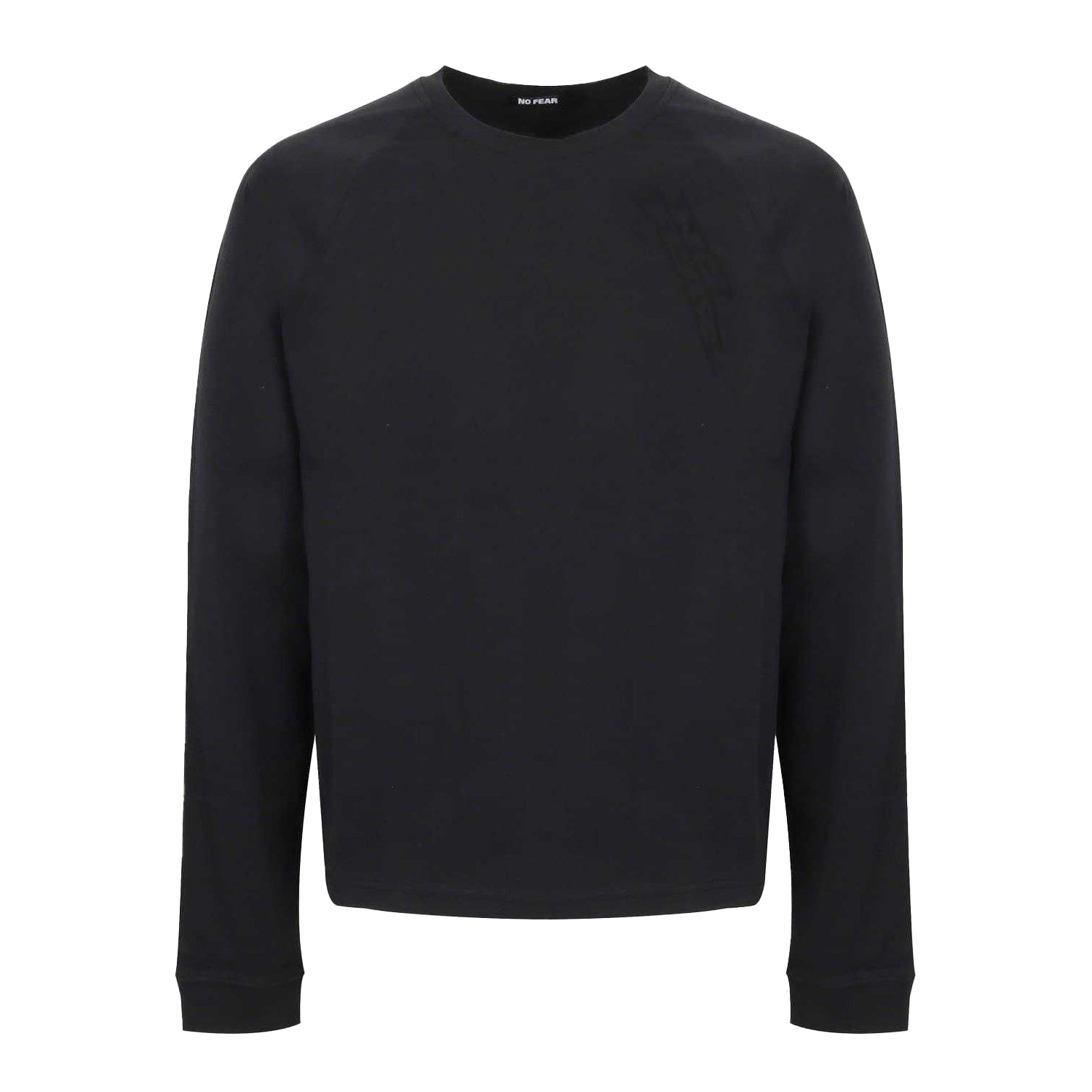 Black - Front - No Fear Mens Logo Raglan Long-Sleeved T-Shirt