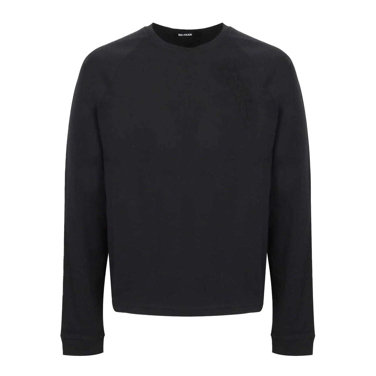 Black - Front - No Fear Mens Logo Raglan Long-Sleeved T-Shirt