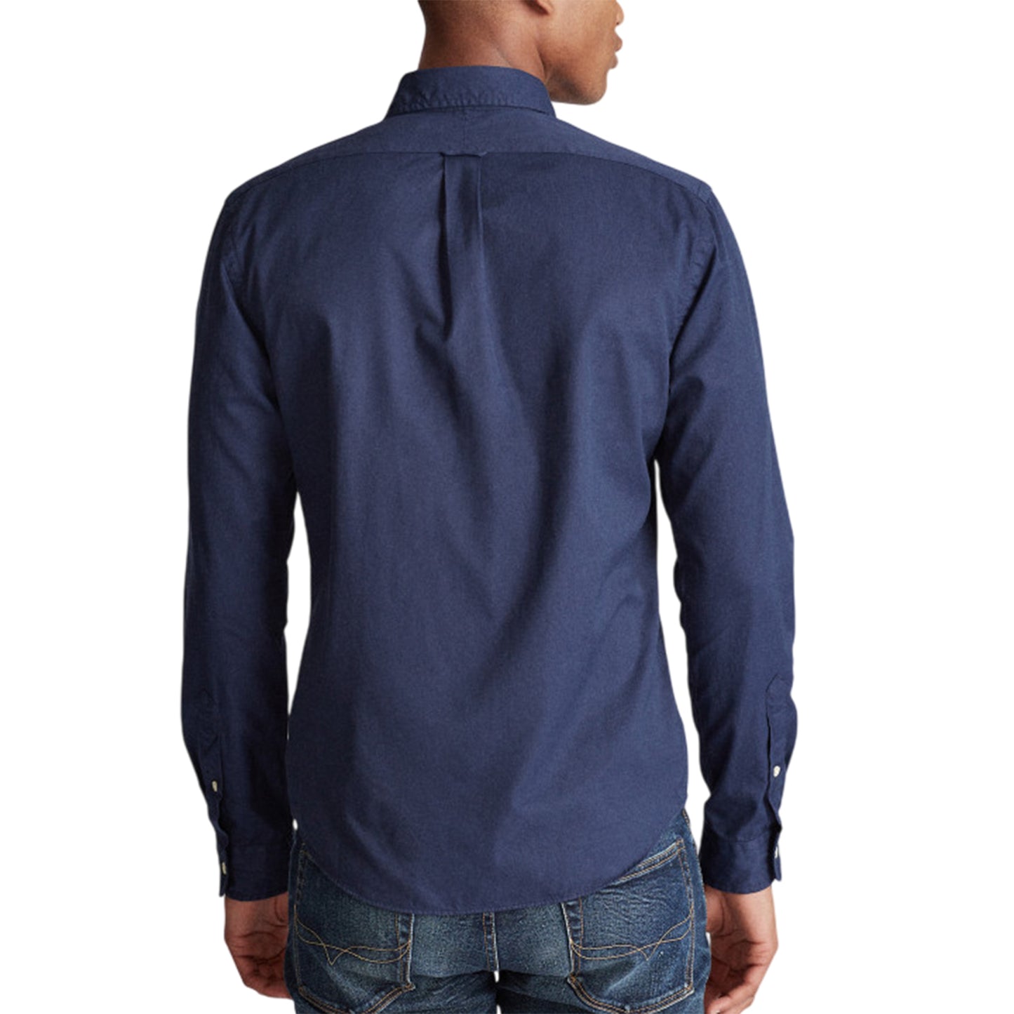 Navy - Back - Ralph Lauren Mens Oxford Long-Sleeved Button-Down Shirt