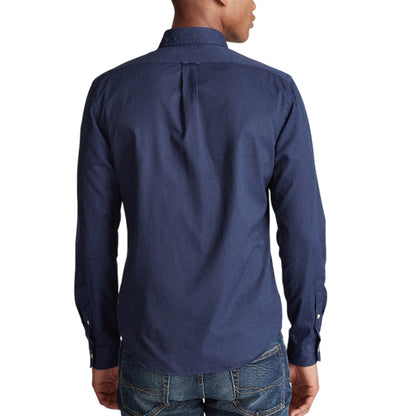 Navy - Back - Ralph Lauren Mens Oxford Long-Sleeved Button-Down Shirt