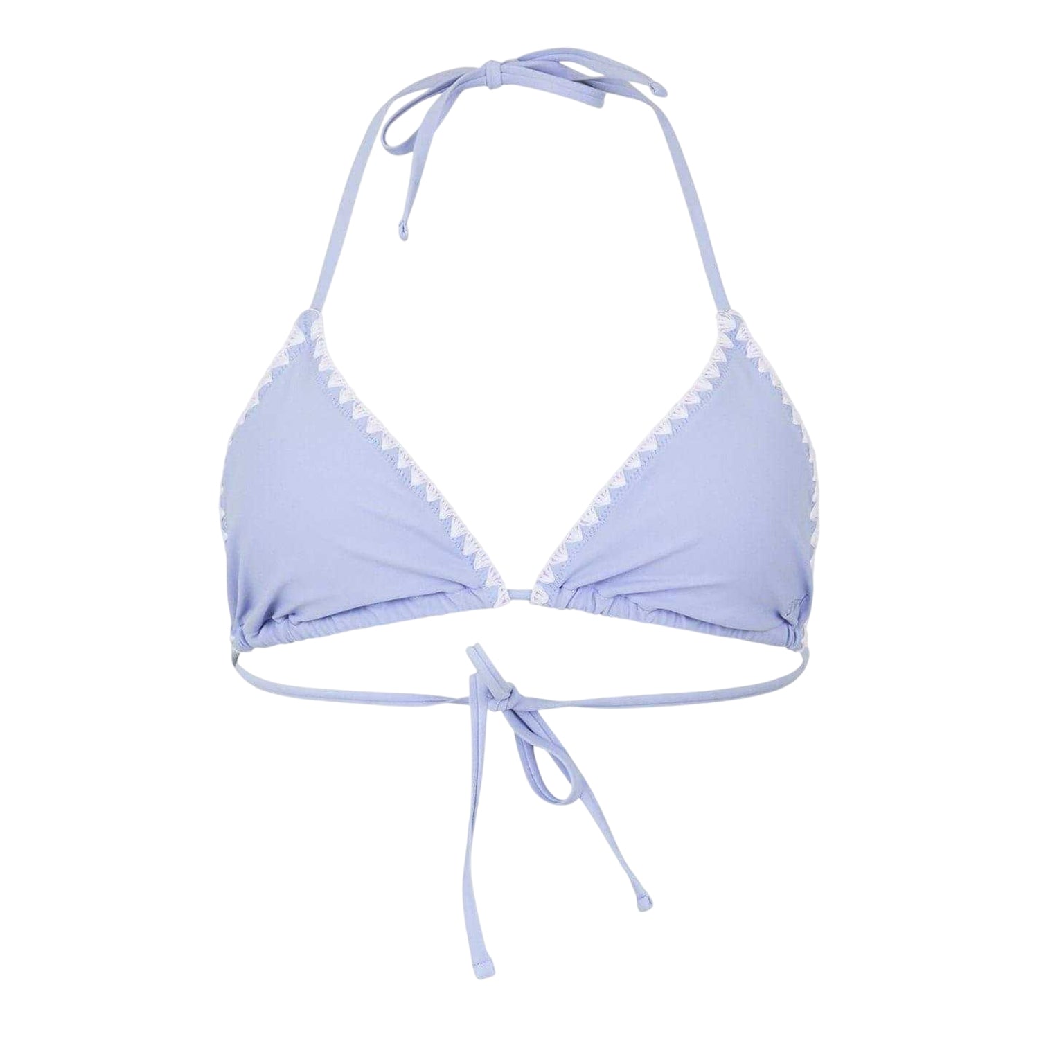 Blue-White - Front - Jack Wills Womens-Ladies Crochet Bikini Top