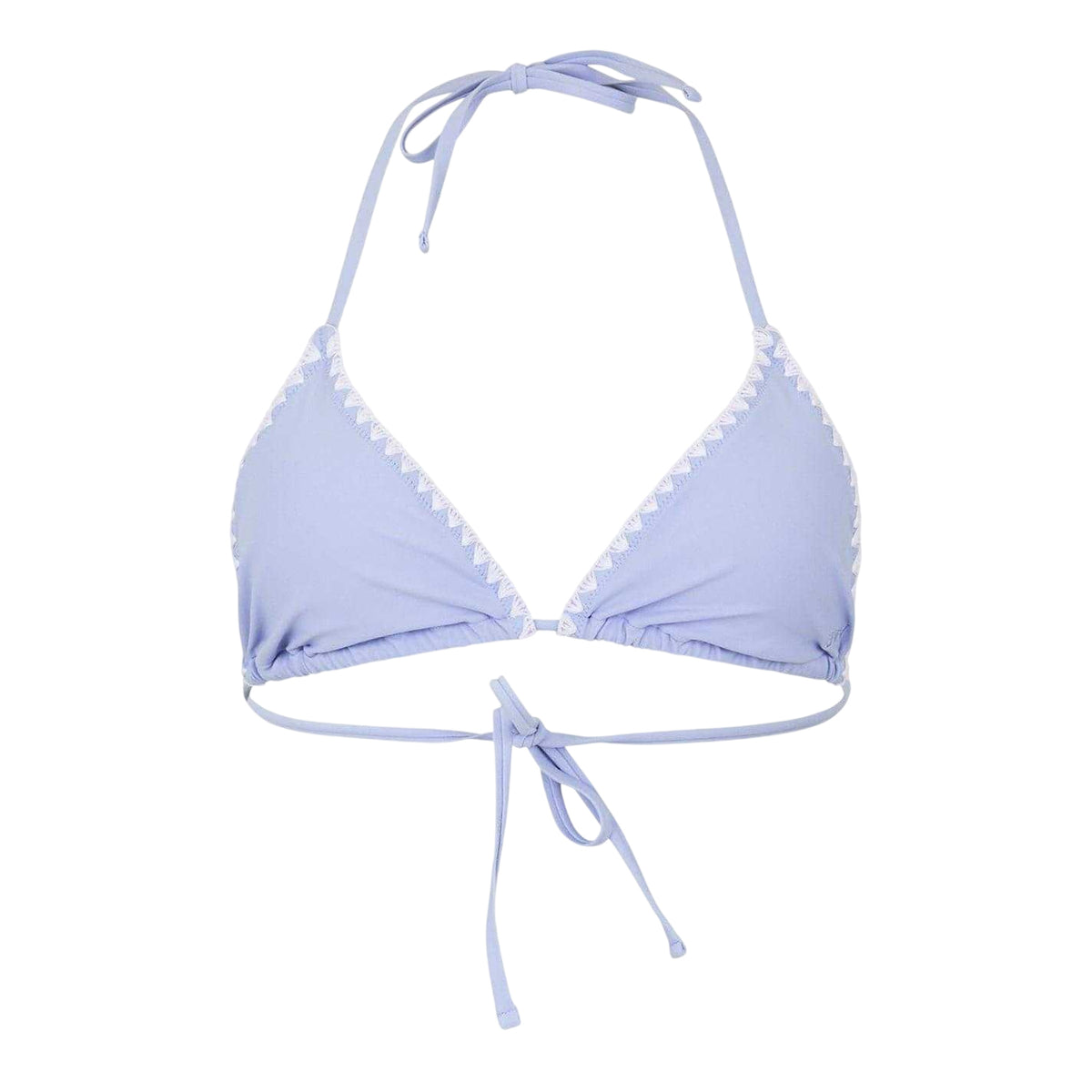 Blue-White - Front - Jack Wills Womens-Ladies Crochet Bikini Top