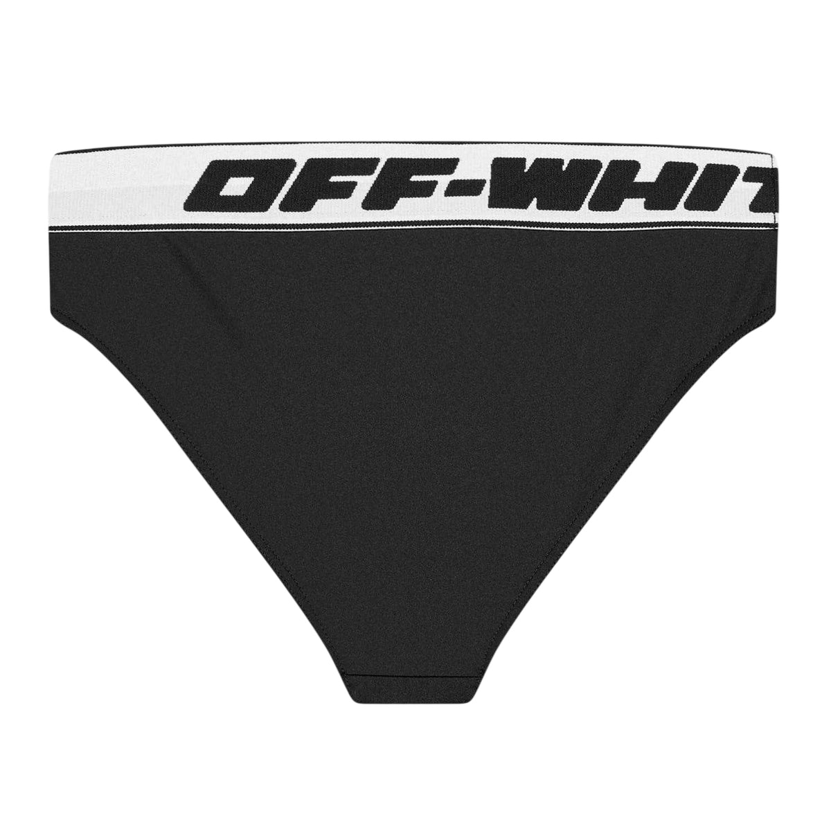 Black - Back - Off White Girls Lettering Bikini Top
