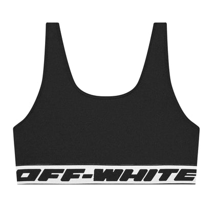 Black - Front - Off White Girls Lettering Bikini Top