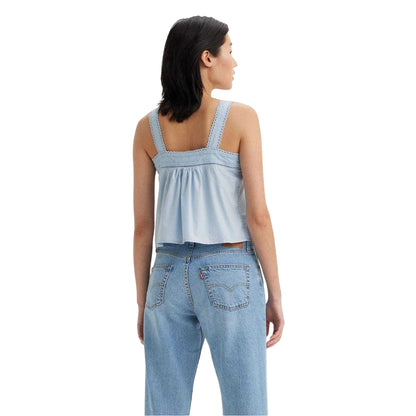 Beautiful Blue - Back - Levis Womens-Ladies Square Neck Camisole