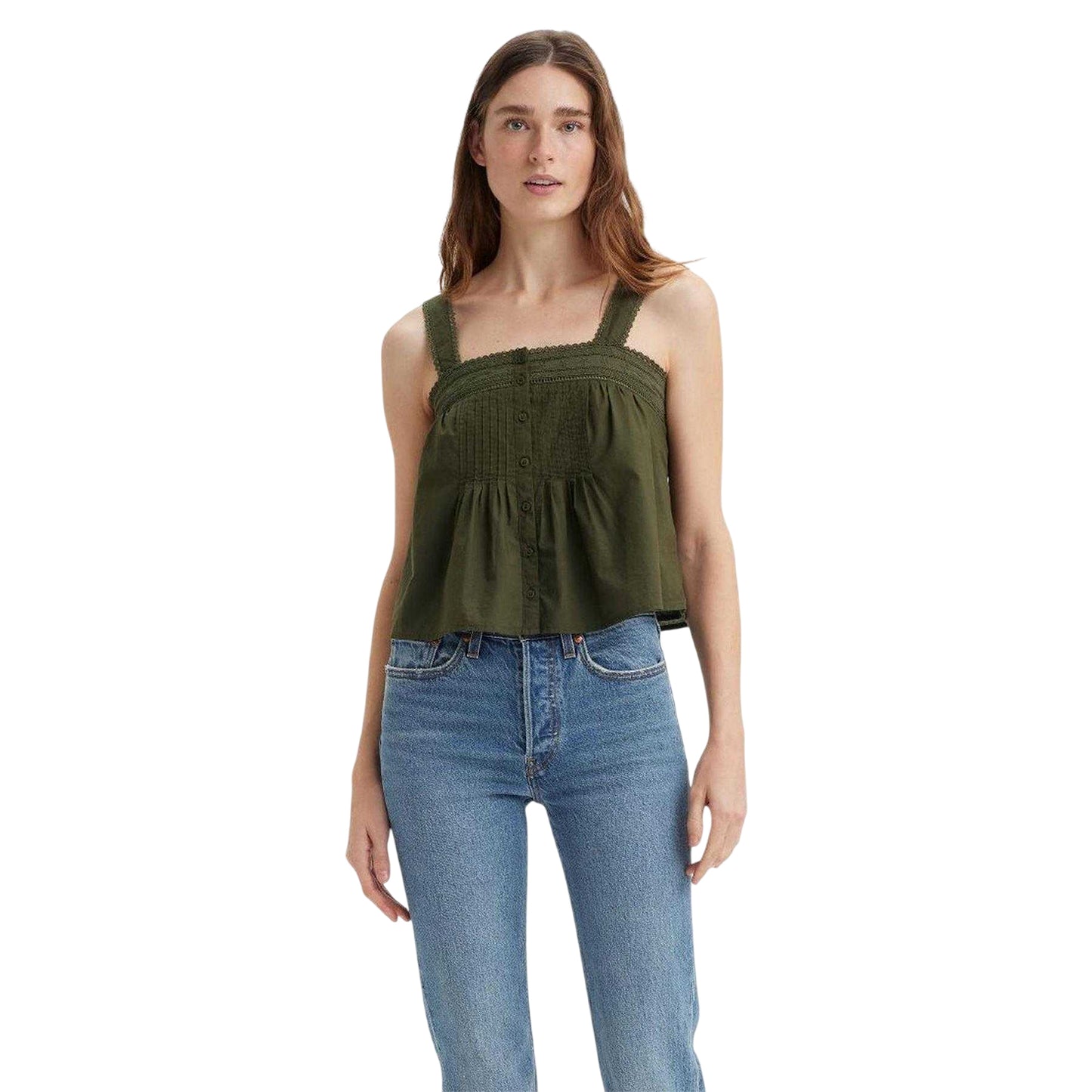 Deep Depths - Side - Levis Womens-Ladies Square Neck Camisole