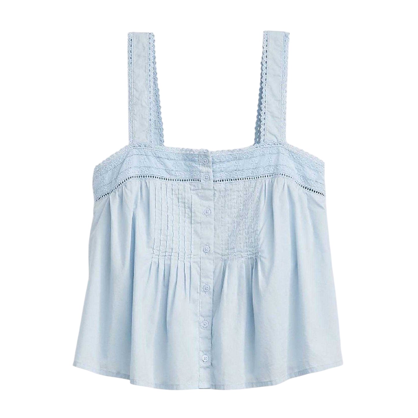 Beautiful Blue - Front - Levis Womens-Ladies Square Neck Camisole