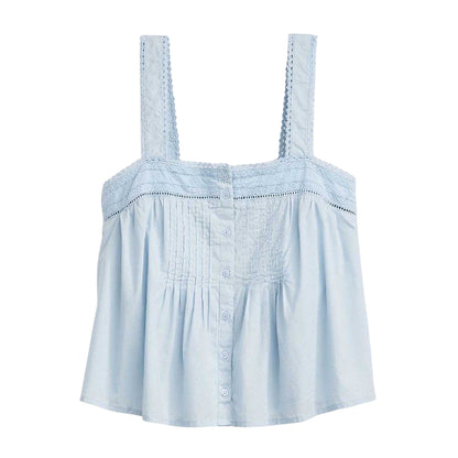 Beautiful Blue - Front - Levis Womens-Ladies Square Neck Camisole