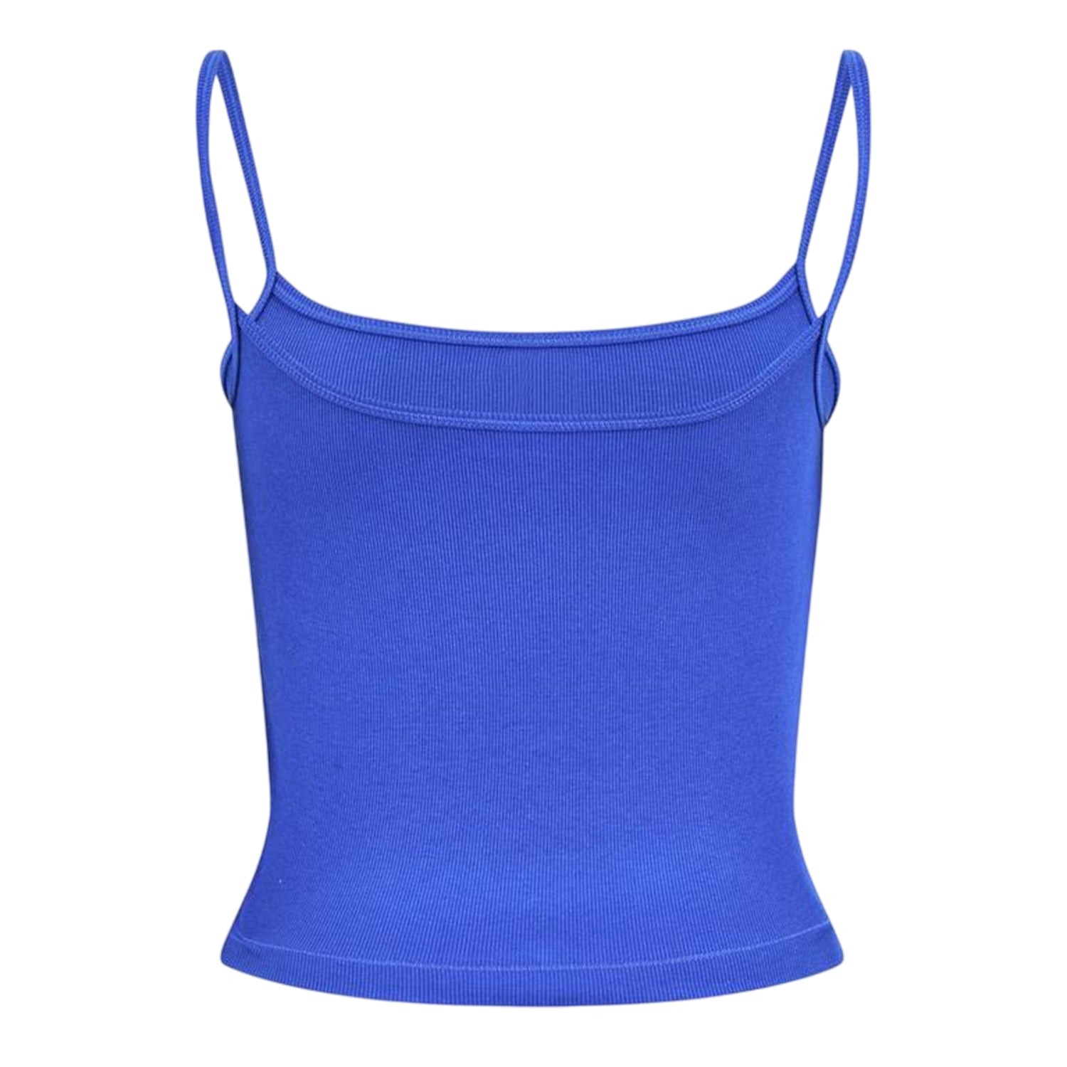 Blue - Back - Champion Womens-Ladies Cotton Blend Slim Spaghetti Strap Tank Top