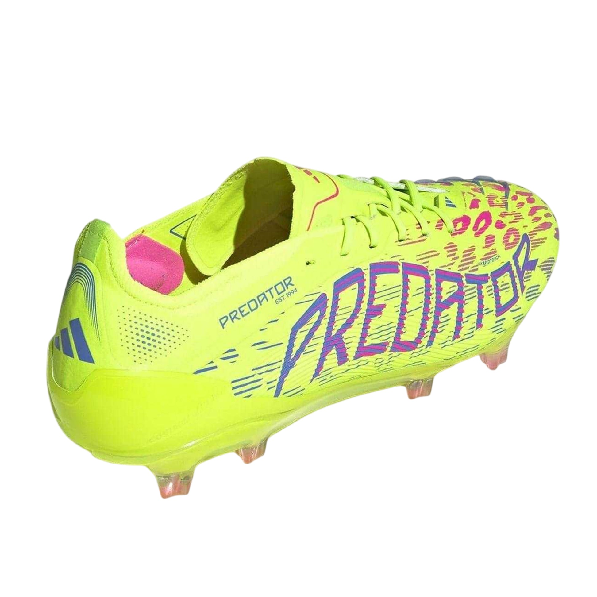 Yellow-Pink - Back - Adidas Mens Predator Elite Firm Ground Football Boots