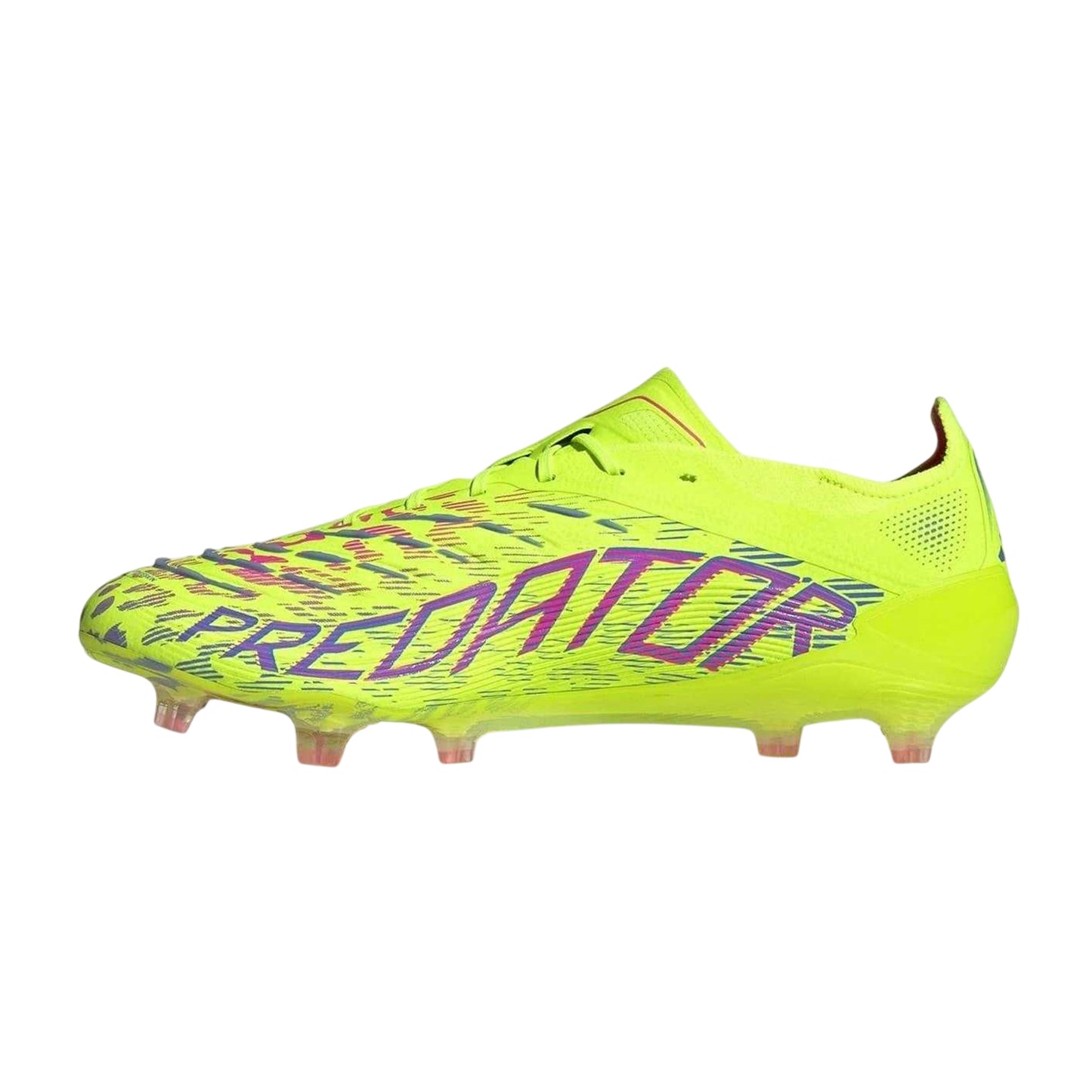 Yellow-Pink - Side - Adidas Mens Predator Elite Firm Ground Football Boots