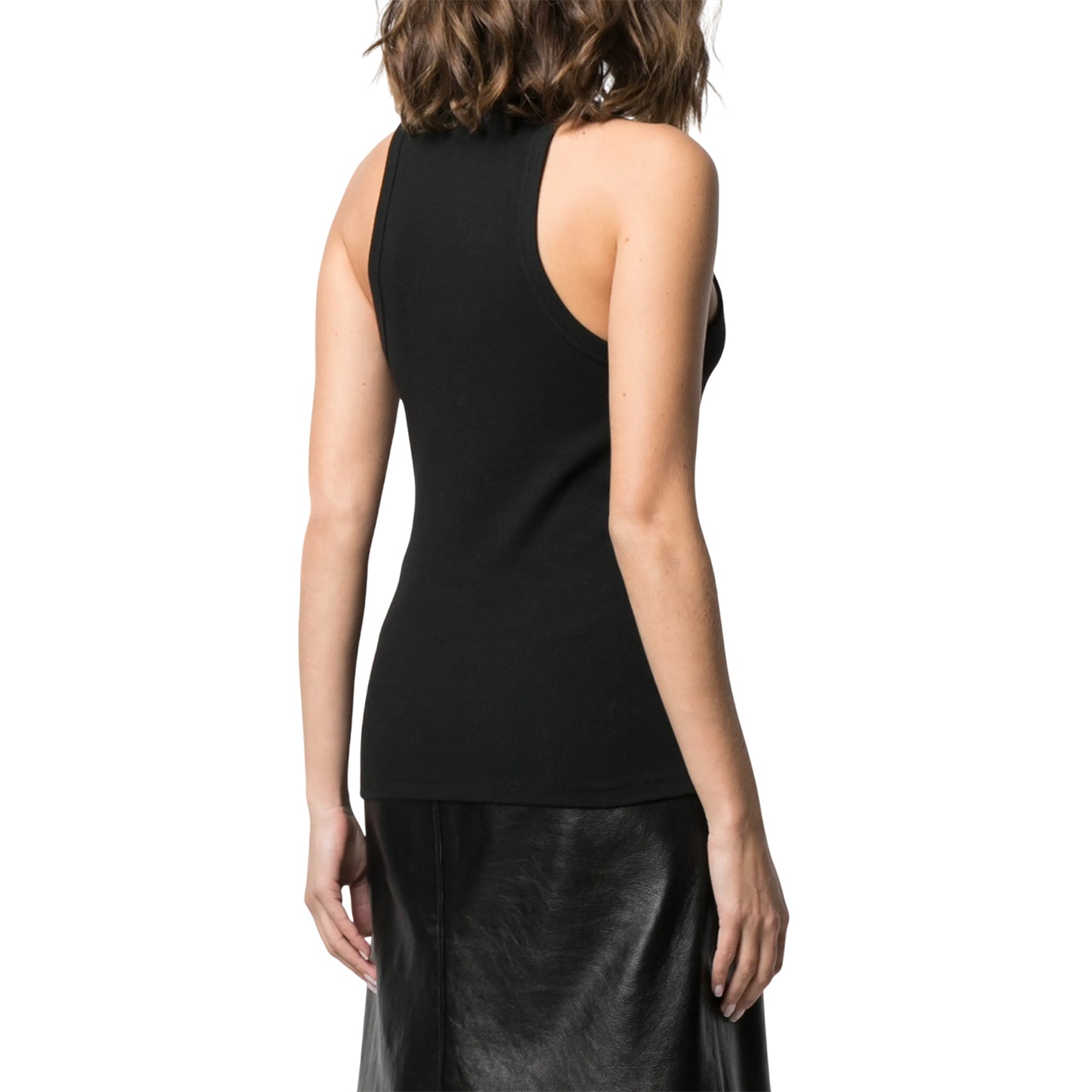Black - Back - French Connection Womens-Ladies Plain Tank Top