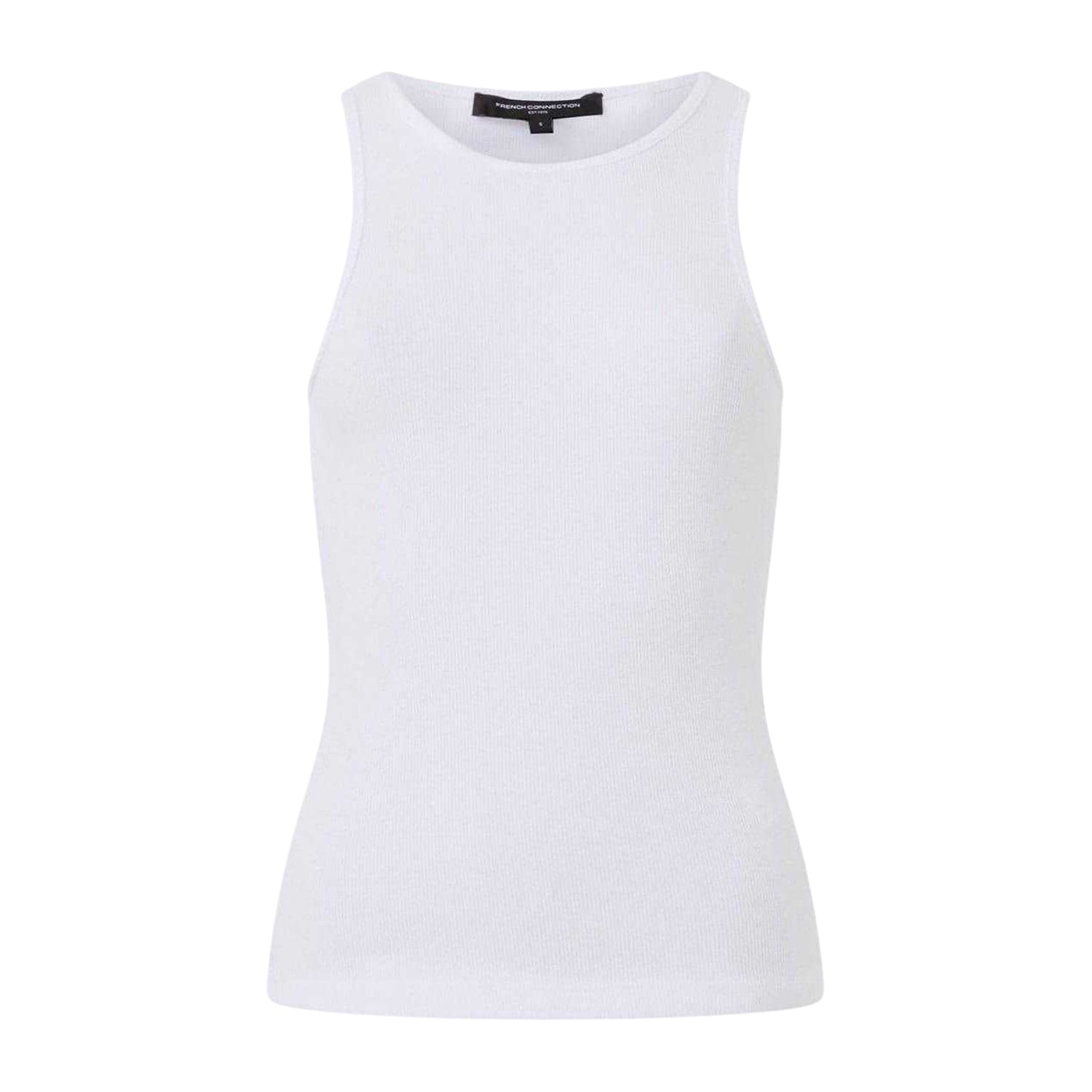 White - Front - French Connection Womens-Ladies Plain Tank Top